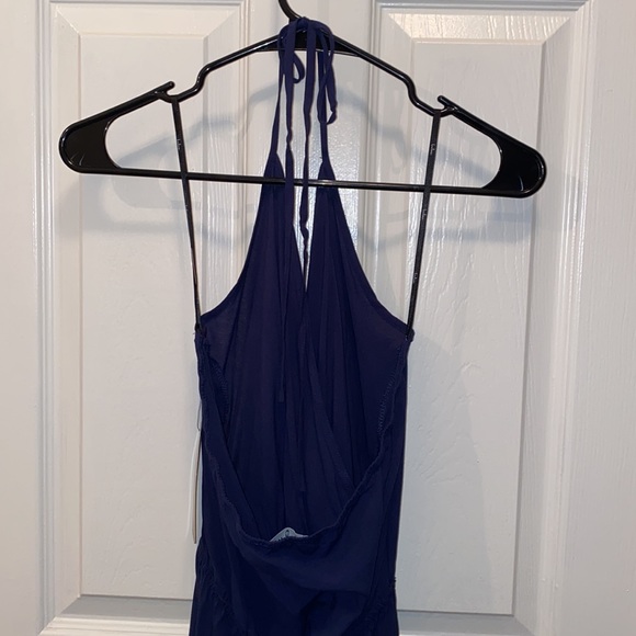 NWT Learning to Fly Navy Blue Halter Jumpsuit size large - Picture 4 of 8